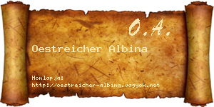 Oestreicher Albina névjegykártya
